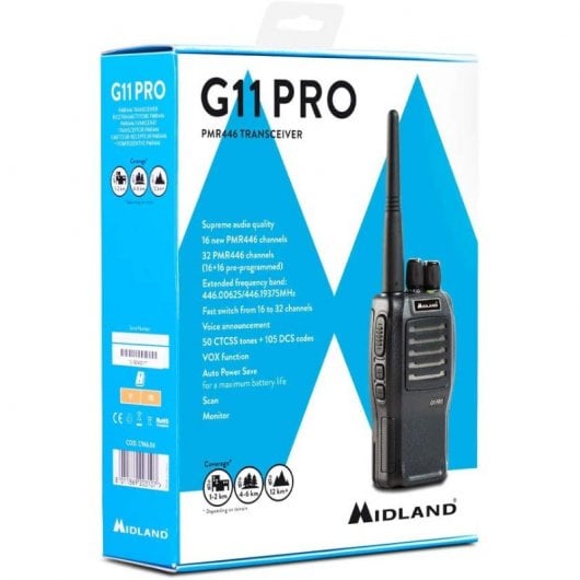 Midland G11 Pro Walkie Talkie Negro