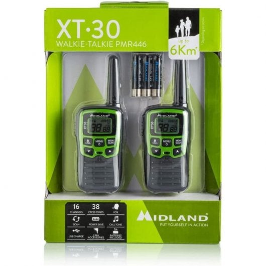 Midland XT30 Pareja Walkie Talkie PMR446 Verde