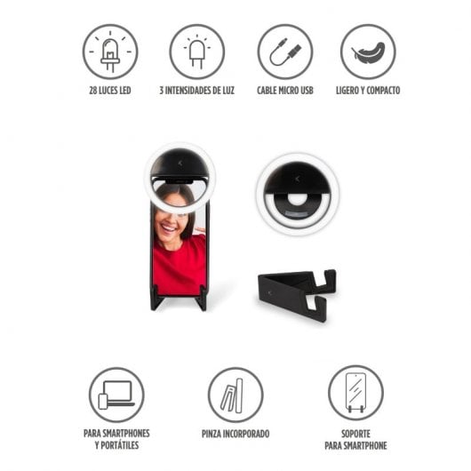 Ksix Studio Live Pocket Aro de Luz com Stand