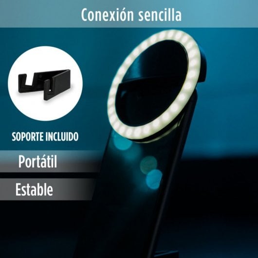 Ksix Studio Live Pocket Aro de Luz com Stand
