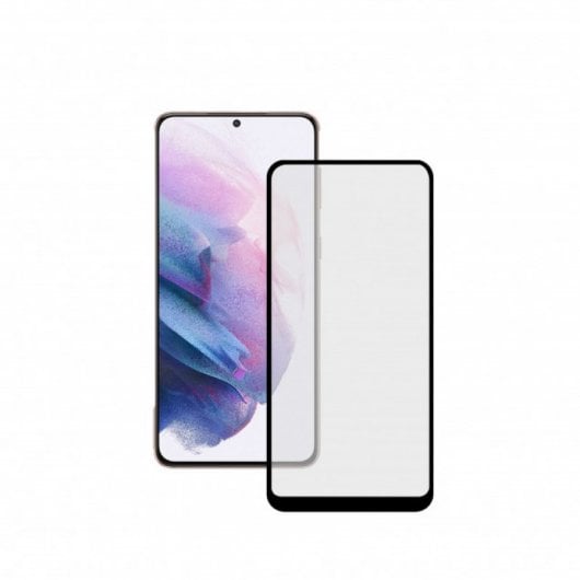 Ksix Cristal Templado 9H Extreme 2.5D Borde Negro para Samsung Galaxy S21 Plus 5G