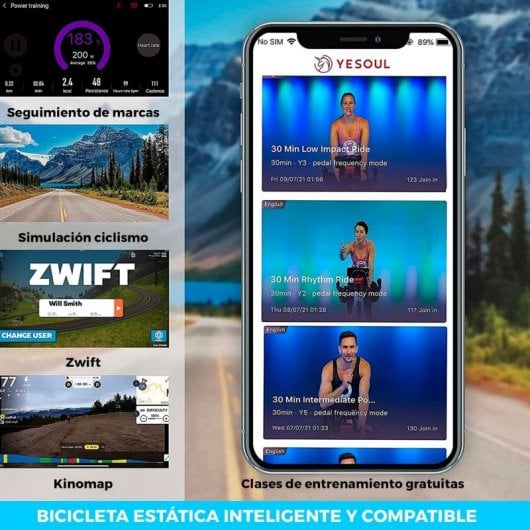 Yesoul S3 Smart Bicicleta Spinning Preta