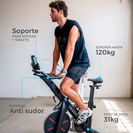 Yesoul S3 Smart Bicicleta Spinning Blanca