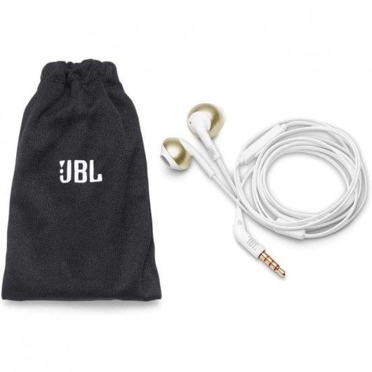Auriculaires JBL Tune 205 filaires Jack 3.5 mm pour musique avec microphone Champagne Gold
