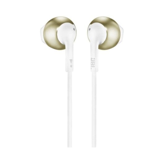 Auriculaires JBL Tune 205 filaires Jack 3.5 mm pour musique avec microphone Champagne Gold