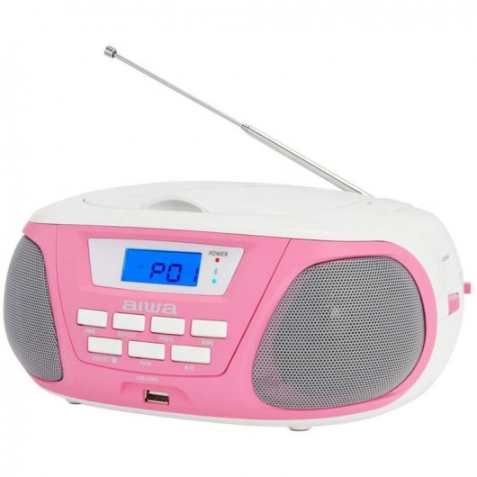 Aiwa BoomBox BBTU-300 Radio CD Bluetooth per bambini rosa