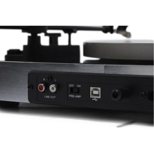 Tocadiscos Aiwa APX-680BT Bluetooth USB tracción por correa negro