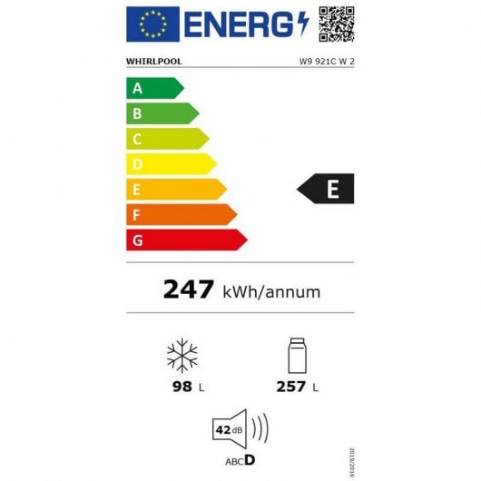 Whirlpool W9921CW2 Frigorífico Combi E Blanco