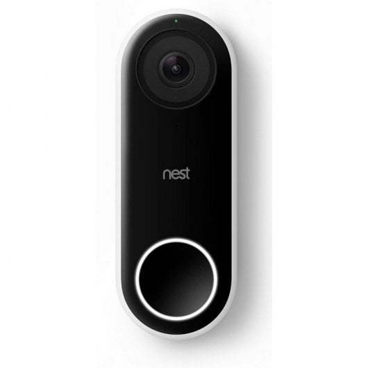 Google Pack Nest Hello DoorBell Videoportero + Nest Mini Altavoz Inteligente y Asistente Tiza