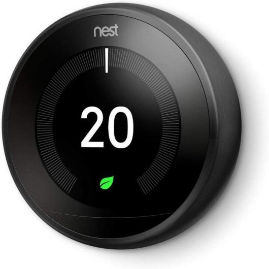 Google Pack Nest Learning Thermostat 3ºG Preto + Nest Mini Coluna Inteligente e Assistente Giz