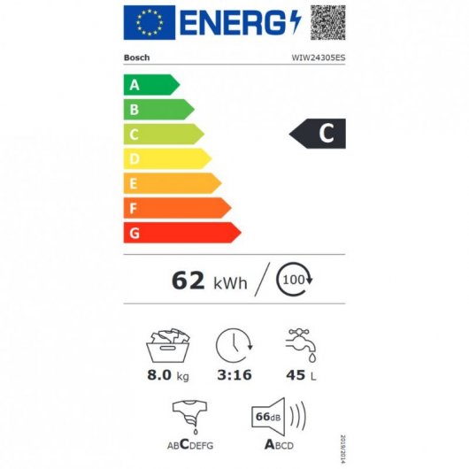 Bosch WIW24305ES Lavadora Integrable Carga Frontal 8Kg C