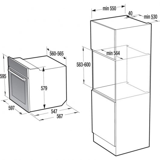 Hisense BI5229PX Horno Pirolítico Multifunción 70L Acero Inoxidable