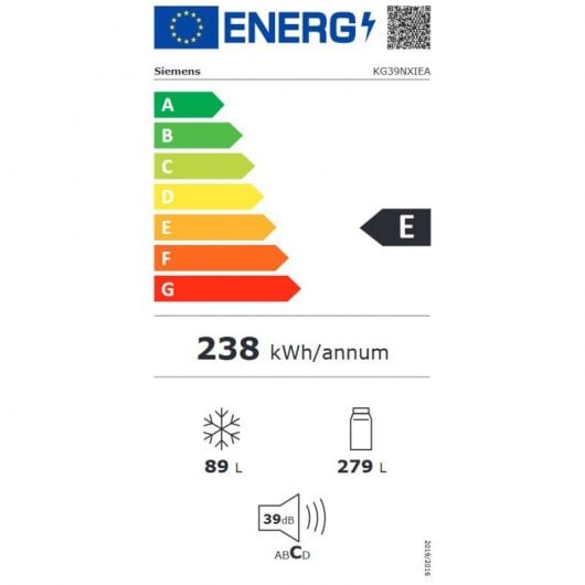 Siemens KG39NXIEA Frigorífico Combi E Acero Inoxidable
