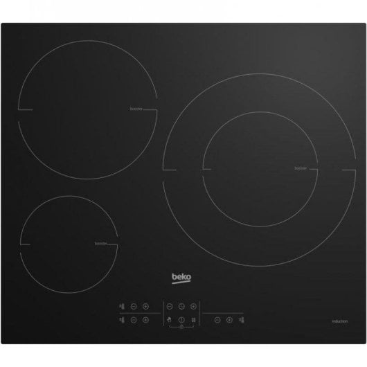 Placa de Indução Beko HII63205MT 3 Zonas 60cm Vidro Preto Integrada