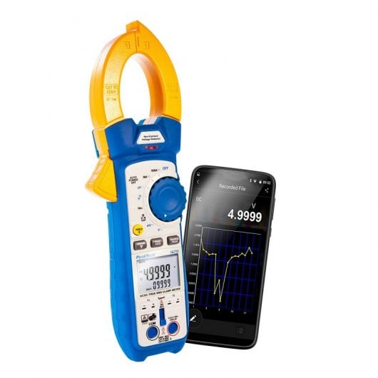 PeakTech 1670 Pinza Amperimétrica Digital TrueRMS 50.000 Counts 1000A AC/DC con Bluetooth 4.0