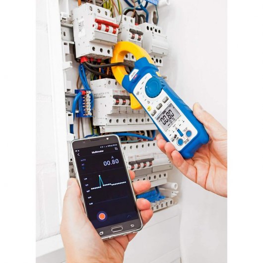 PeakTech 1670 Pinza Amperimétrica Digital TrueRMS 50.000 Counts 1000A AC/DC con Bluetooth 4.0