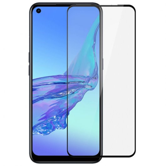 Avizar Protector Cristal Templado Negro para Oppo A53s