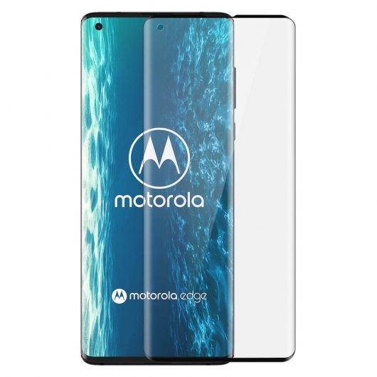 Avizar Protector Cristal Templado Negro para Motorola Edge Plus