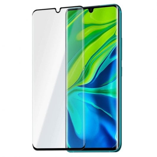 Avizar Protector Cristal Templado Negro para Xiaomi Mi Note 10 Lite