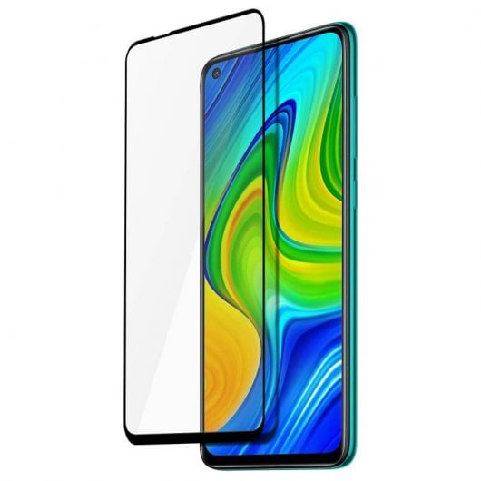 Avizar Protector Cristal Templado Negro para Xiaomi Redmi Note 9