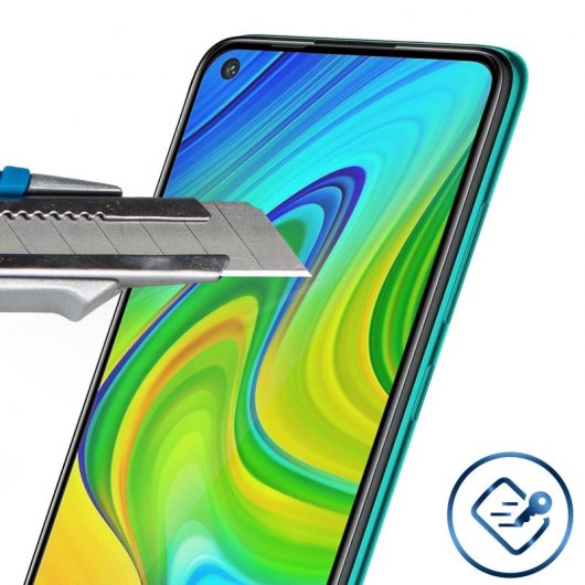 Avizar Protector Cristal Templado Negro para Xiaomi Redmi Note 9