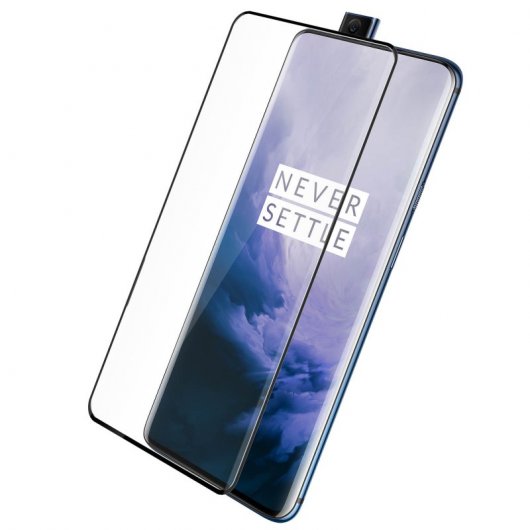 Avizar Protector Cristal Templado Negro para Oneplus 7T Pro