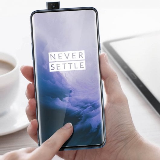 Avizar Protector Cristal Templado Negro para Oneplus 7T Pro