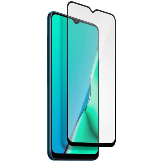 Avizar Protector Cristal Templado Negro para Oppo A5 2020