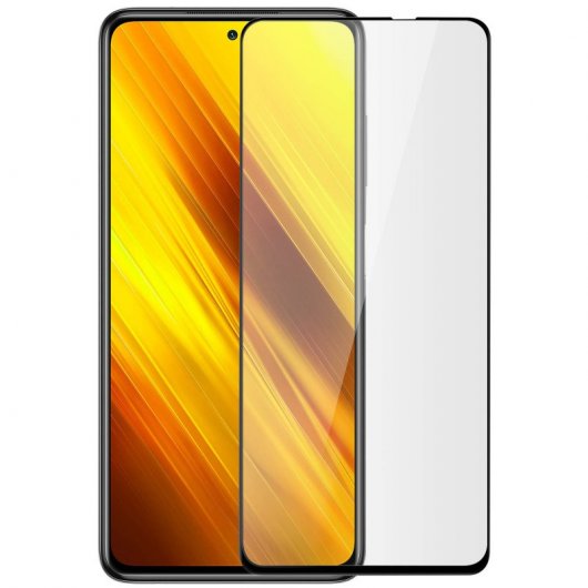 Avizar Protector Cristal Templado Negro para Xiaomi Poco X3