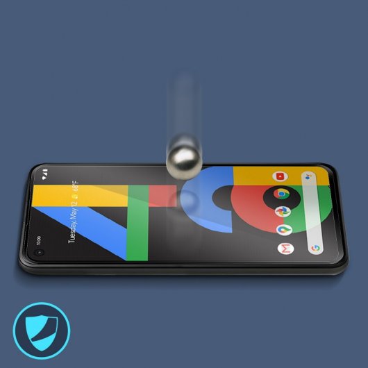 Protecteur en verre trempé noir Avizar pour Google Pixel 4A