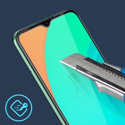 Avizar Protector Cristal Templado Negro para Realme C11