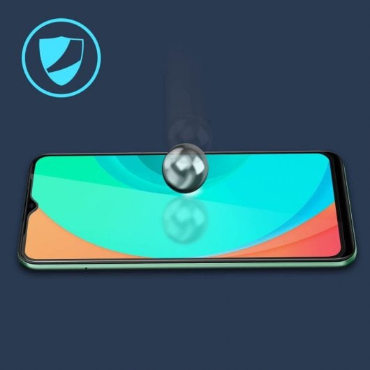 Avizar Protector Cristal Templado Negro para Realme C11