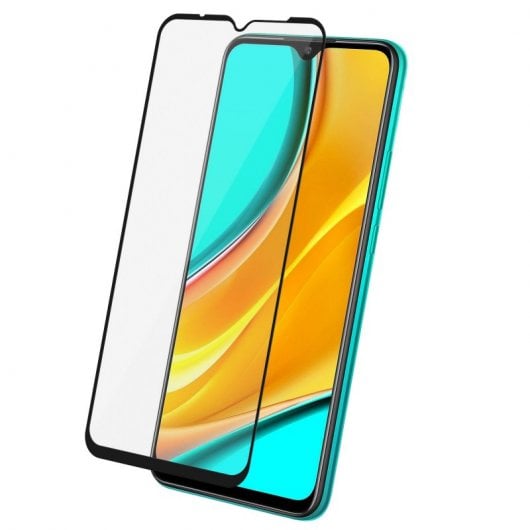 Avizar Protector Cristal Templado Negro para Xiaomi Redmi 9