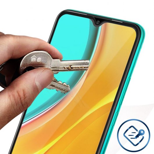 Avizar Protector Cristal Templado Negro para Xiaomi Redmi 9