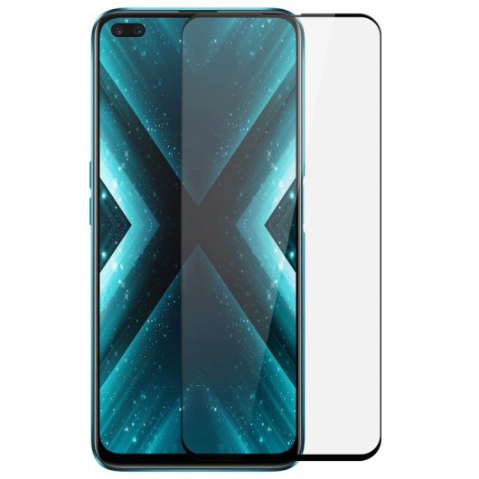 Avizar Protector Cristal Templado Negro para Realme 6 Pro