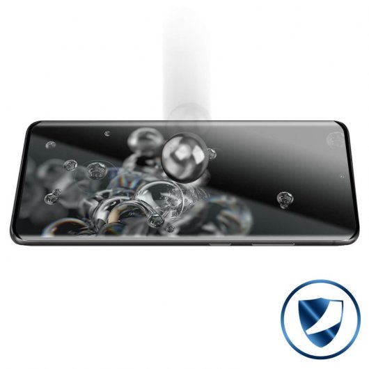 Avizar Protector Cristal Templado Negro para Samsung Galaxy S20 Ultra