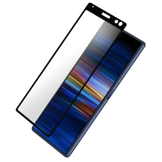 Pellicola protettiva in vetro temperato nero Avizar per Sony Xperia 10