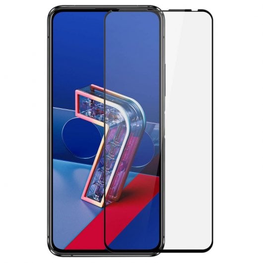 Avizar Protector Cristal Templado Negro para Asus Zenfone 7 Pro ZS671KS