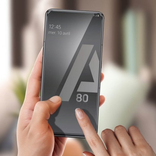 Protecteur en verre trempé transparent Avizar pour Samsung Galaxy A80