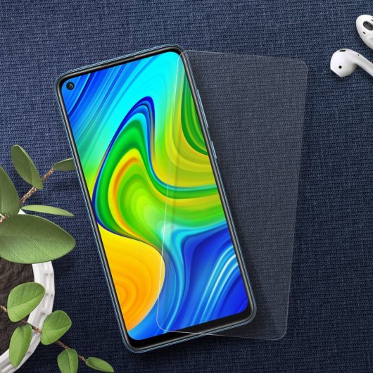 Protecteur en verre trempé transparent Avizar pour Xiaomi Redmi Note 9