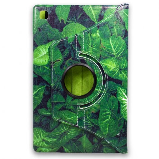 Cool Funda con Dibujos Hojas para Samsung Galaxy Tab A7 T500/T505 Verde