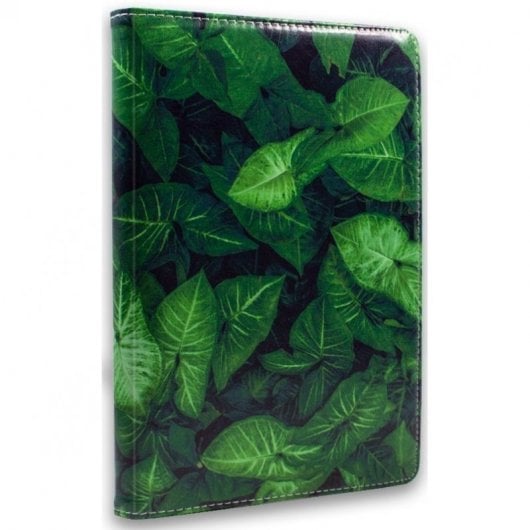 Cool Funda con Dibujos Hojas para Samsung Galaxy Tab A7 T500/T505 Verde
