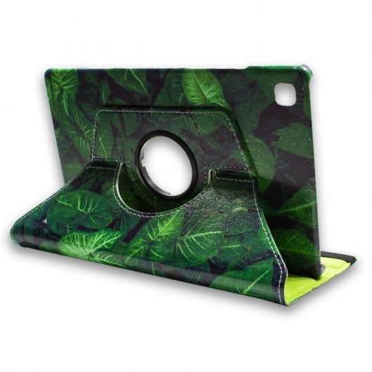 Cool Funda con Dibujos Hojas para Samsung Galaxy Tab A7 T500/T505 Verde