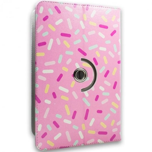 Cool Funda Universal Giratoria con Dibujos Candy para Ebook/Tablets 10" Rosa