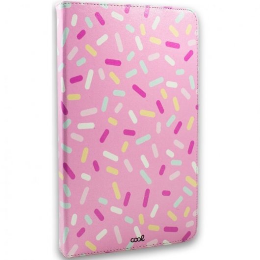 Cool Funda Universal Giratoria con Dibujos Candy para Ebook/Tablets 10" Rosa