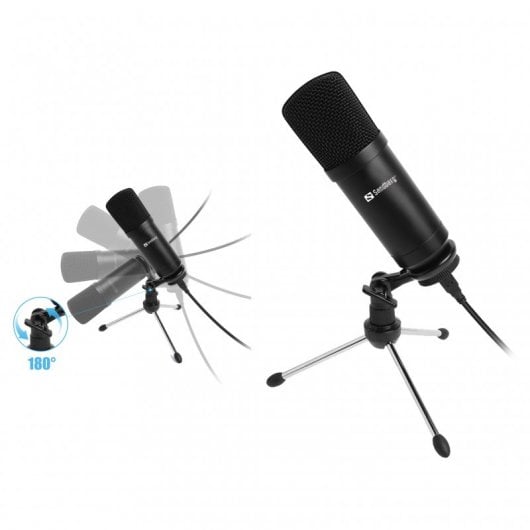 Sandberg Streamer USB Desk Microphone Micrófono Gaming