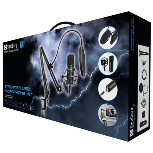 Sandberg Streamer USB Set Completo de Micrófono para Streaming