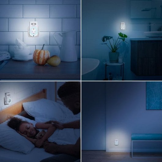 Prise intelligente Ewent EW1225 2 ports USB Support téléphone et veilleuse