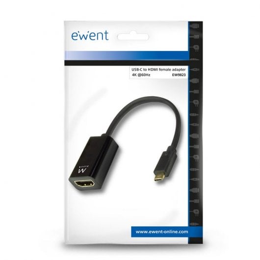 Ewent Adaptador USB-C a HDMI 4K Hembra Negro