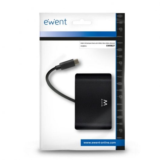 Ewent EW9827 replicatore di porte e docking station per laptop USB 3.2 Gen 1 (3.1 Gen 1) Type-C Nero